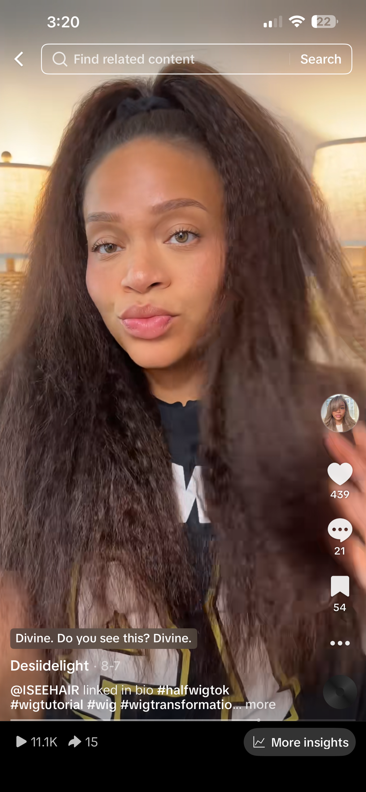 Isee hair kinky straight half wig (custom color)