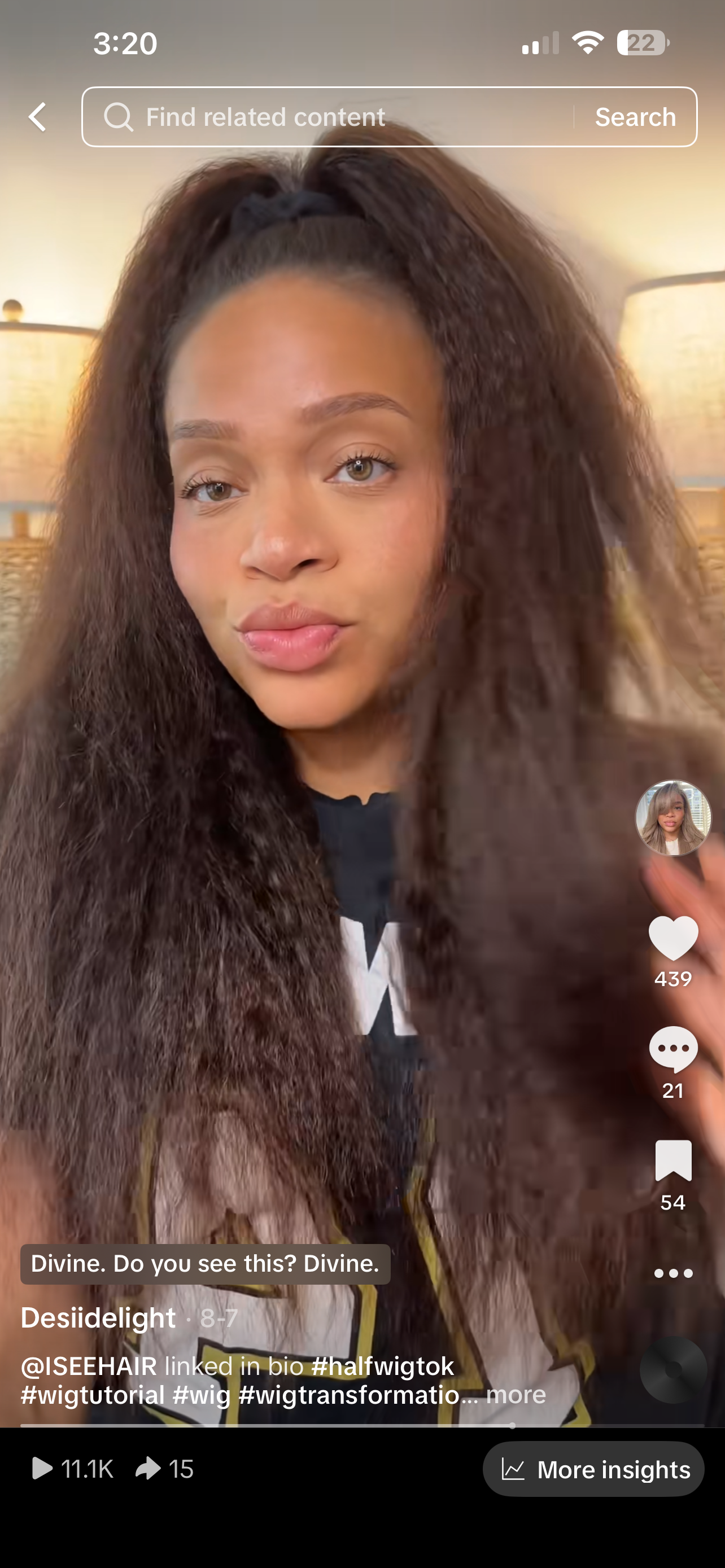 Isee hair kinky straight half wig (custom color)