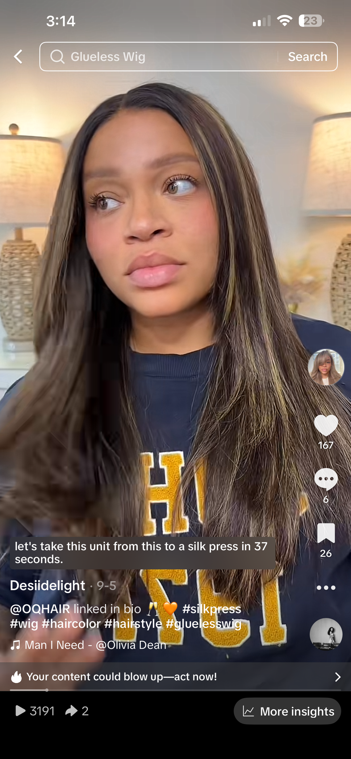 Oq hair 8x5 tpart 24” closure unit