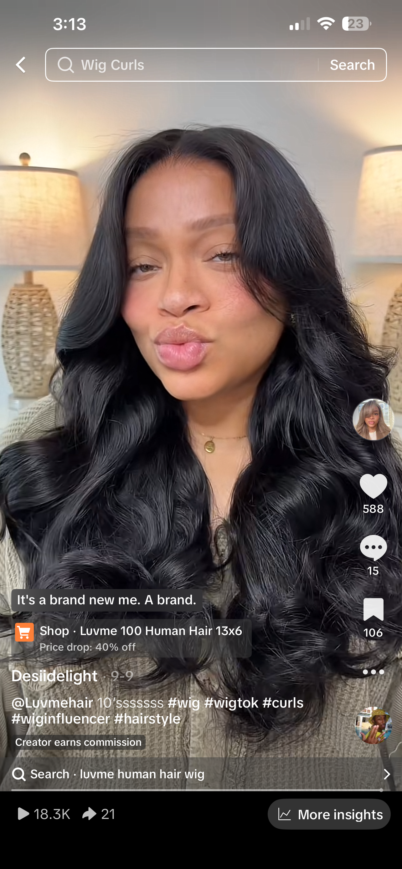 Luv me hair 13x6 26” HD frontal unit