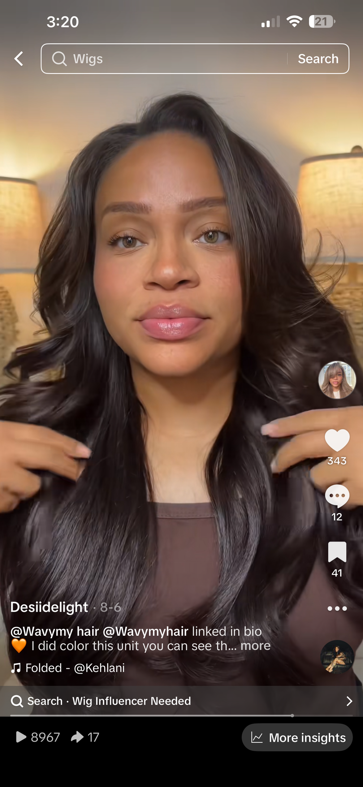 Wavy my hair 22” half wig (custom color)