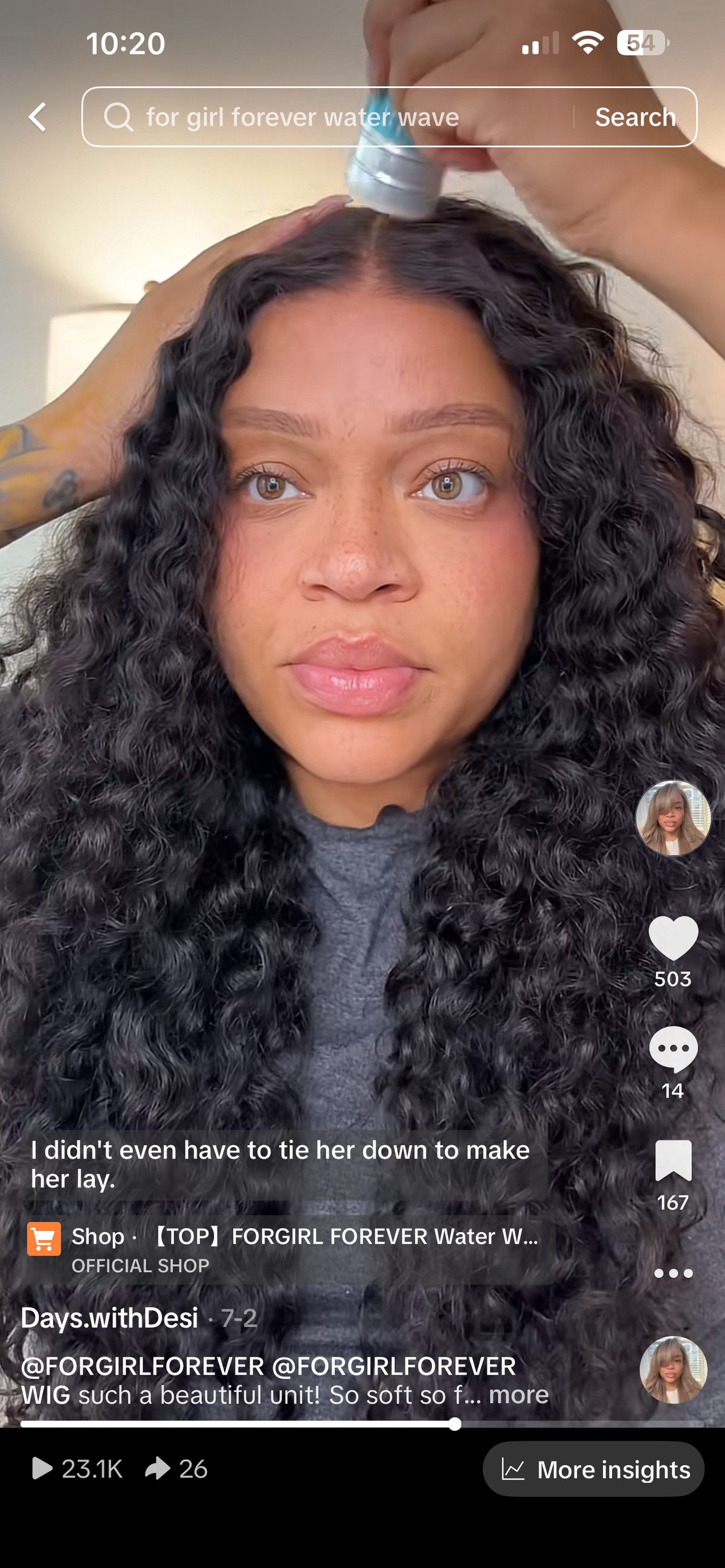 Forgirl forever water wave  13x6  28” transparent lace frontal unit