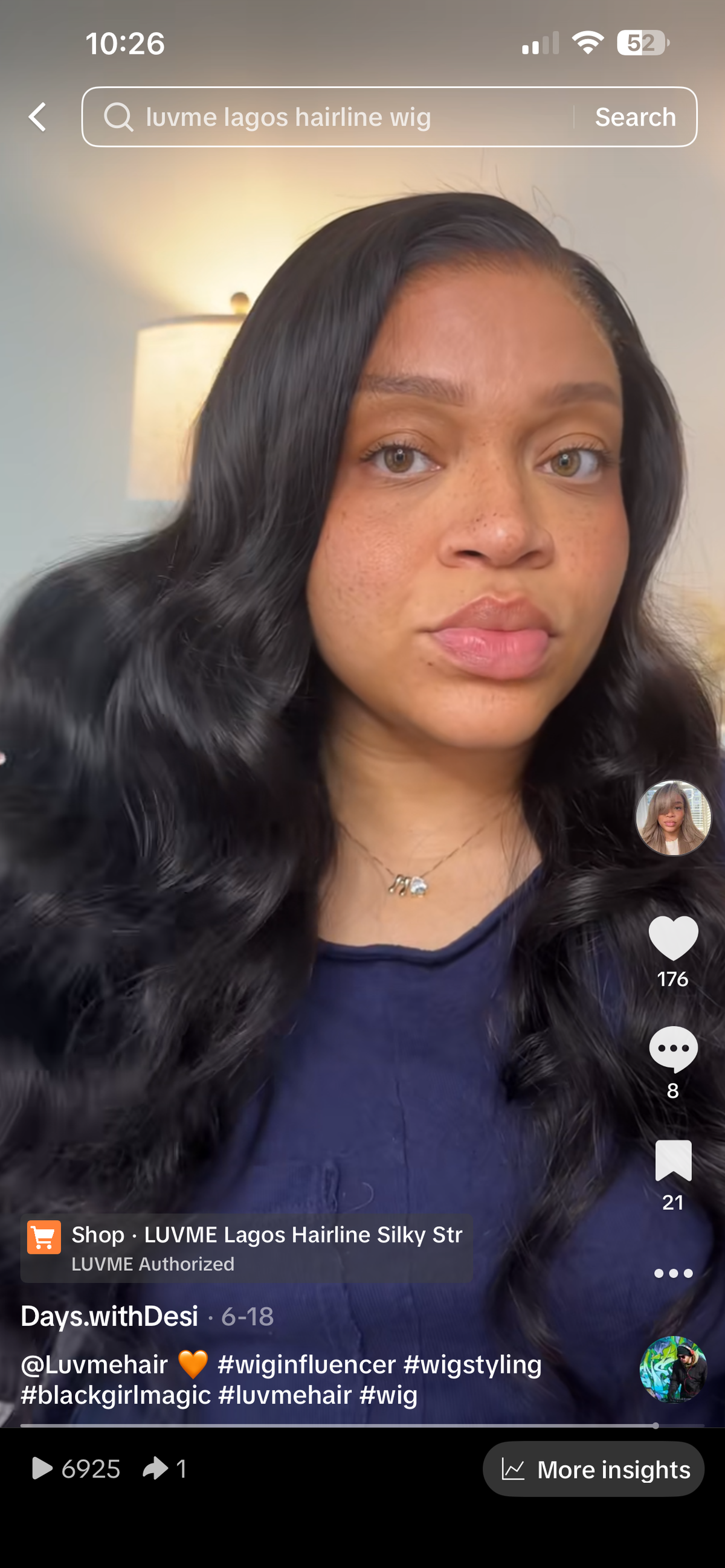 Luv me hair 13x6 26” HD frontal unit