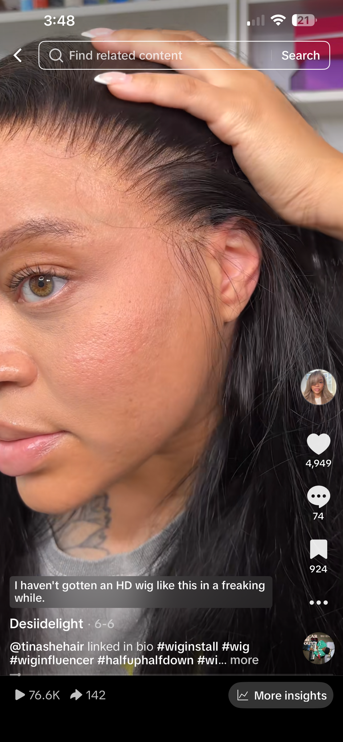 Tinashe hair 13x6 HD frontal unit 24”