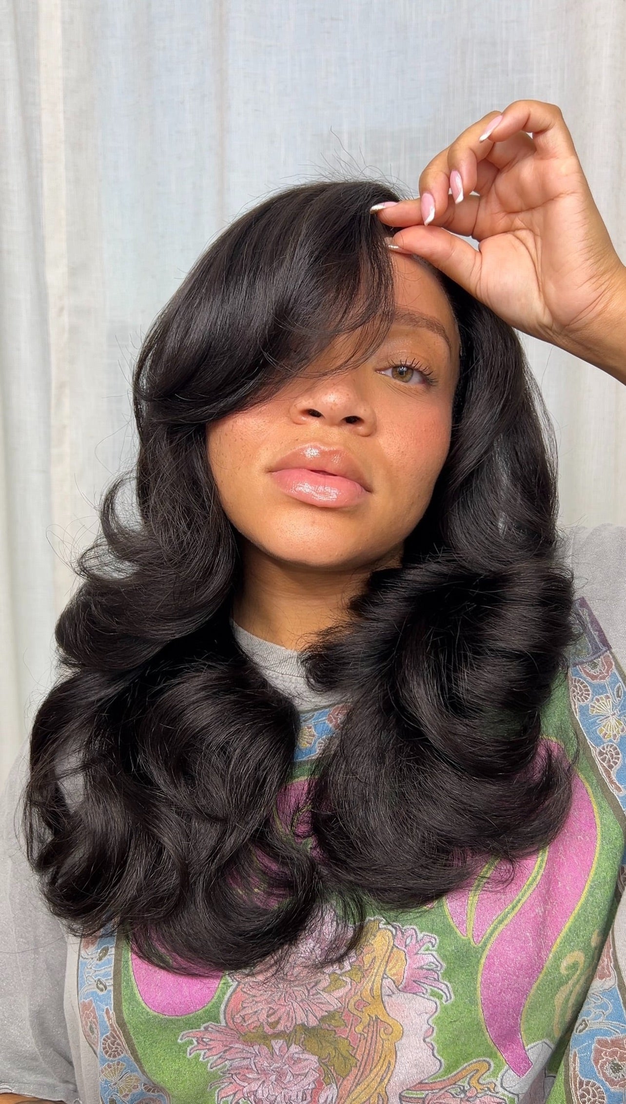 Oq glueless HD closure unit 22” (layered) (yaki straight)